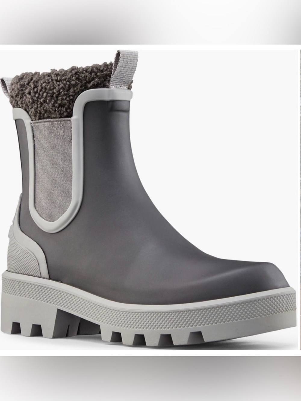 COUGAR IGNITE black Gray Waterproof Chelsea Rain winter Boots with Fleece Lining